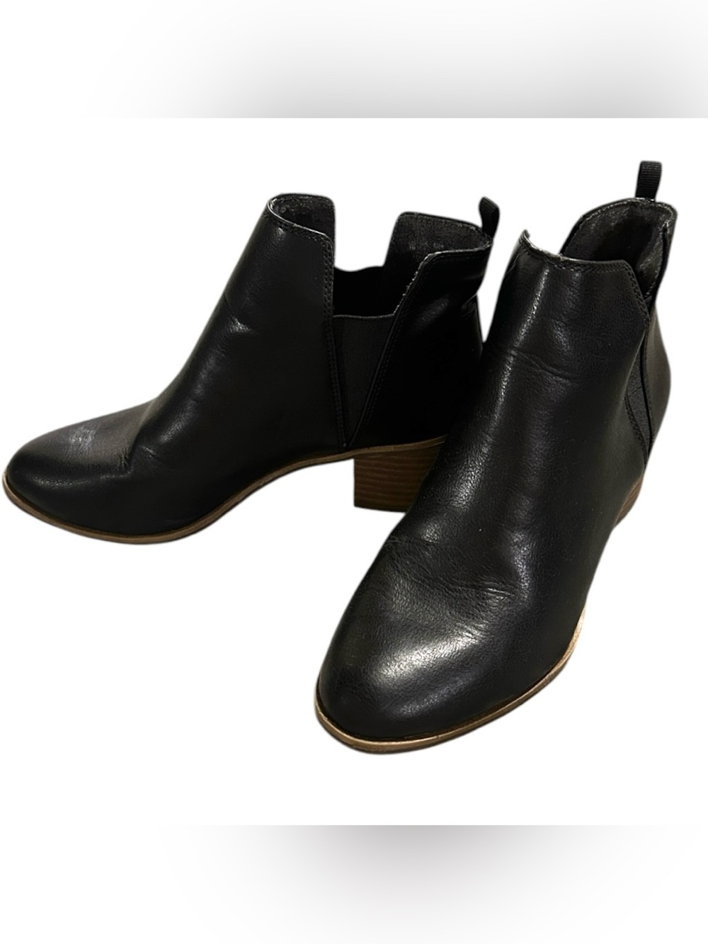 Dr. Scholl’s Women’s 7M Black Chelsea Ankle Boots Block Heel Comfort Booties